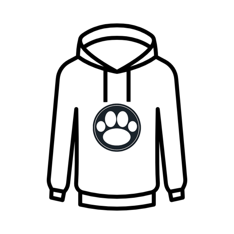 Pupreme Box Logo Monogram Hoodie | Paws Circle | Streetwear for Dog Black / M