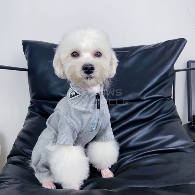 prada half zip four legged dog sweatsuit