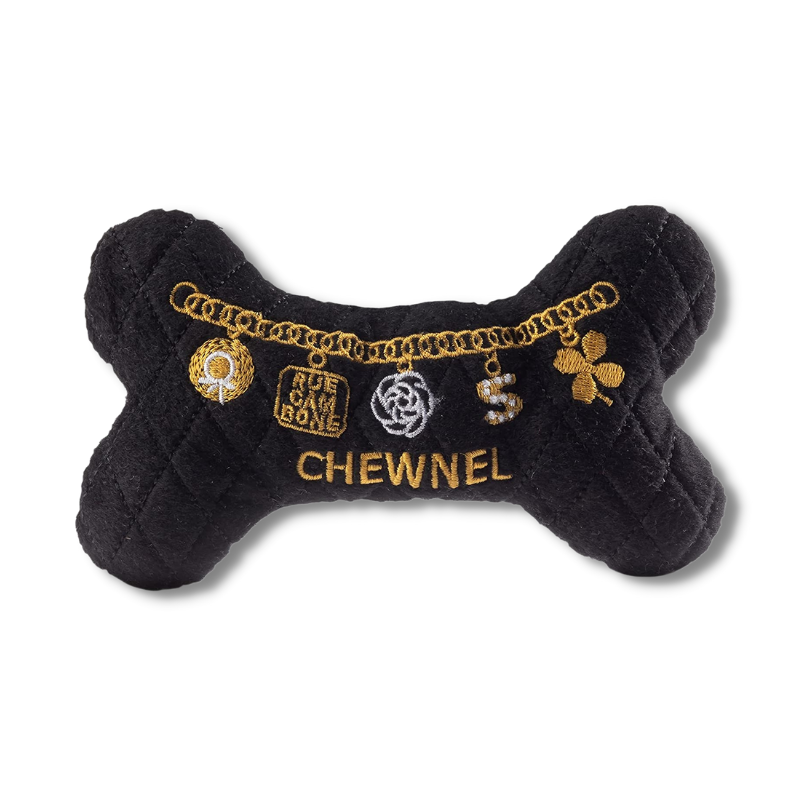 Chanel inspired dog plush toy