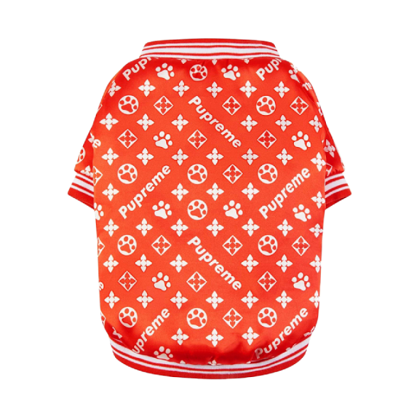 Supreme Louis Vuitton X Supreme baseball jersey M Red monogram