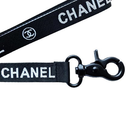 Chanel dog leash in black