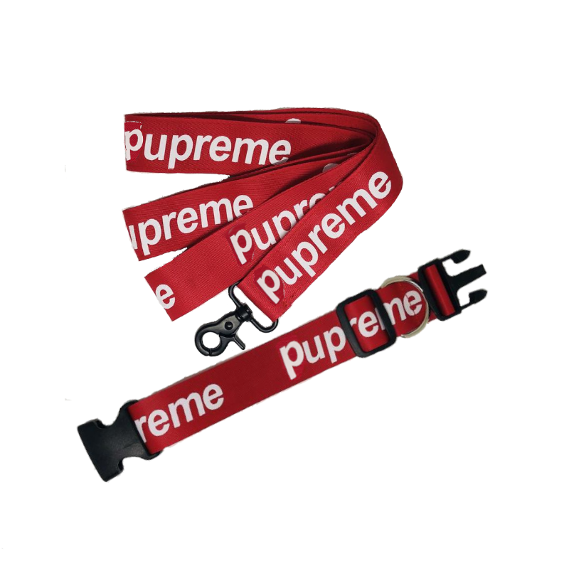 Signature Red Pupreme Dog Harness and Leash Set