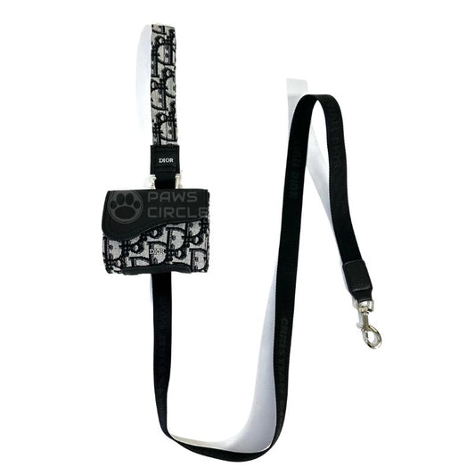 dior dog pouch and leash