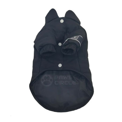 black chanel logo down jacket for dogs