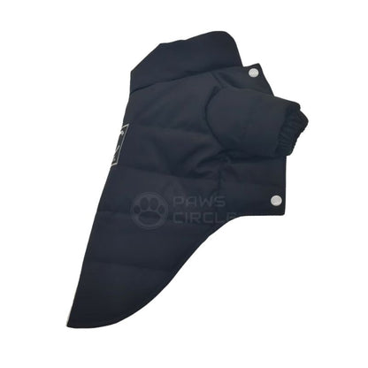 black chanel logo down jacket for dogs