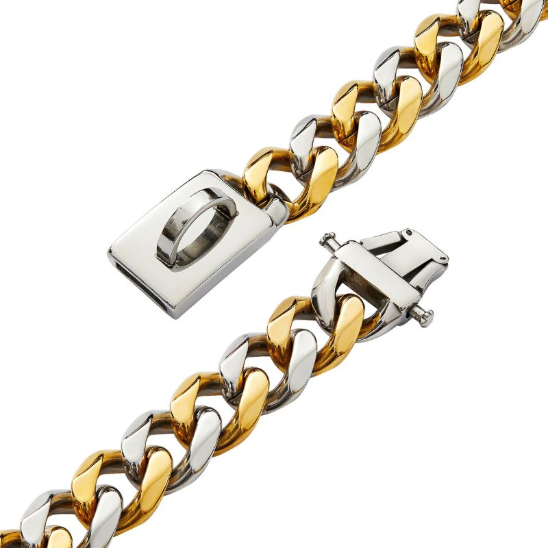 Cuban Link Dog Stainless Steel Chains | Paws Circle | Trendy Dog Accessories Gold / 18 / 46cm