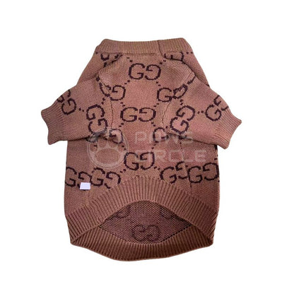 Goochi Monogram Brown Sweater