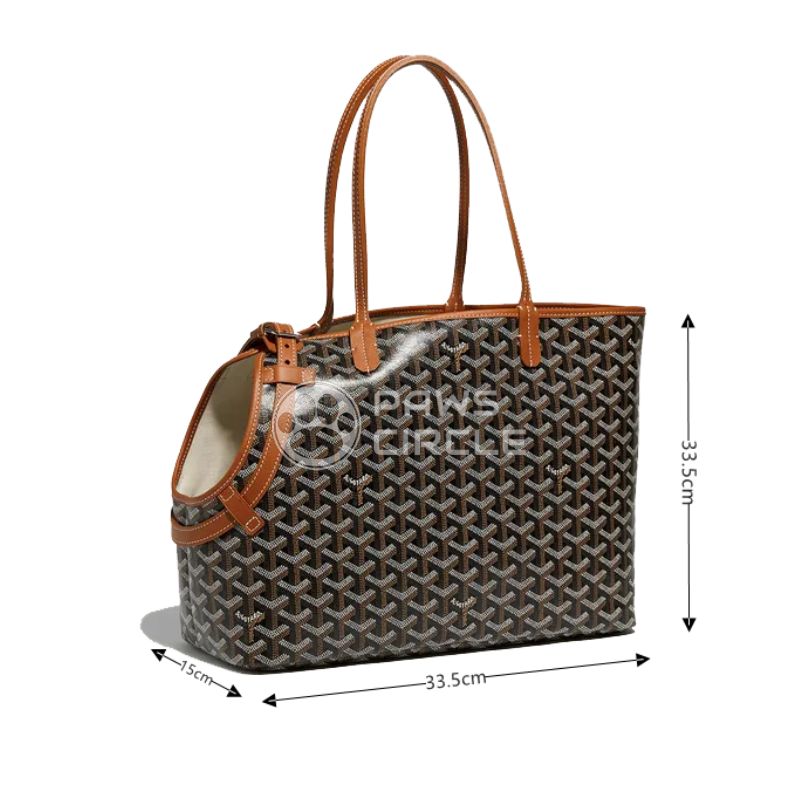 Goyard dog carrier tote bag