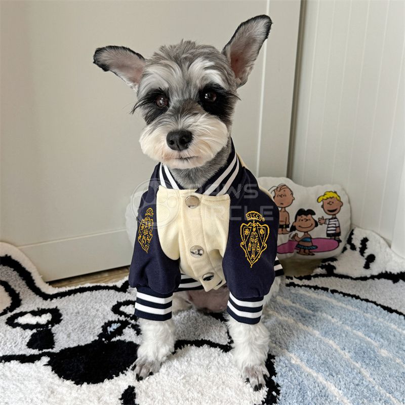 Gucci varsity jacket for dog in white color