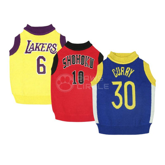 basketball knit jersey for dogs