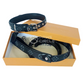 Louis Vuitton Black Monogram Dog Collar & Leash