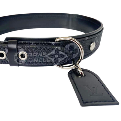 Louis Vuitton Black Monogram Dog Collar & Leash