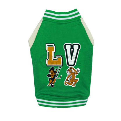 LV VARSITY JACKET FOR DOG IN GREEN