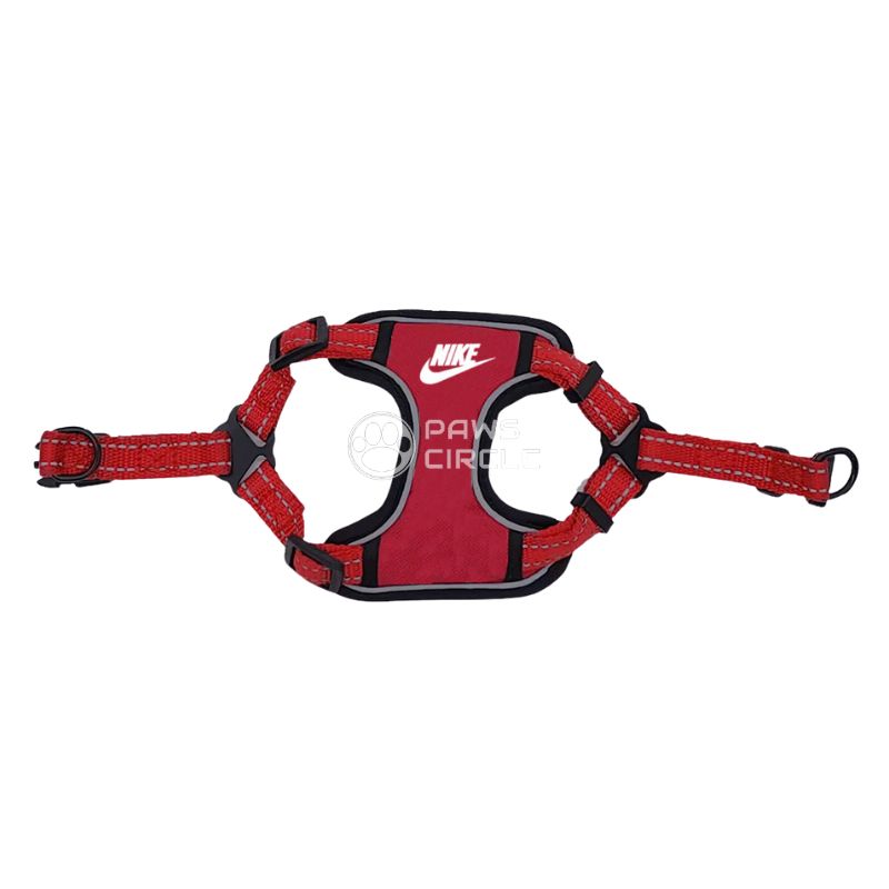 Nike Mesh Dog Harness and Leash in red