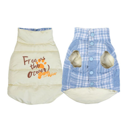 reversible plaid vest for dogs