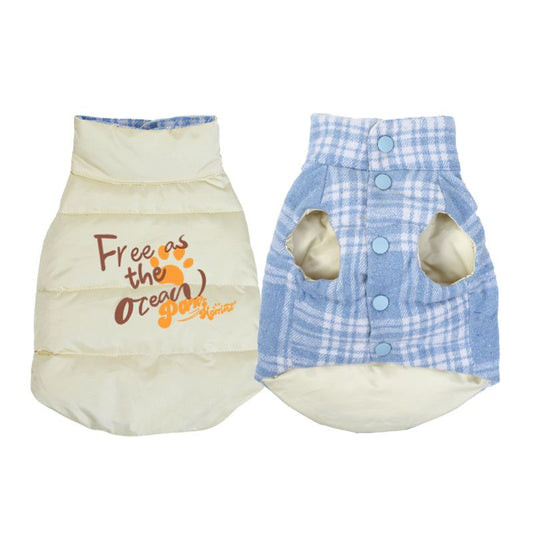 reversible plaid vest for dogs