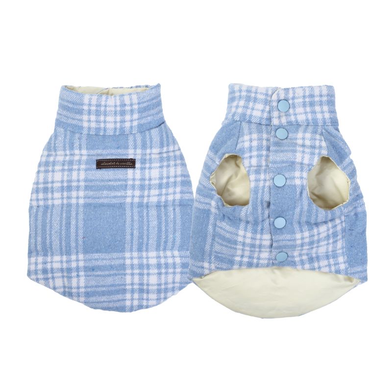 reversible plaid vest for dogs
