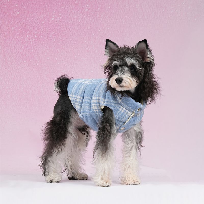 reversible plaid vest for dogs