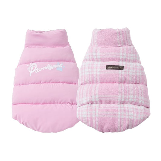 PINK PLAID REVERSIBLE VEST FOR DOGS