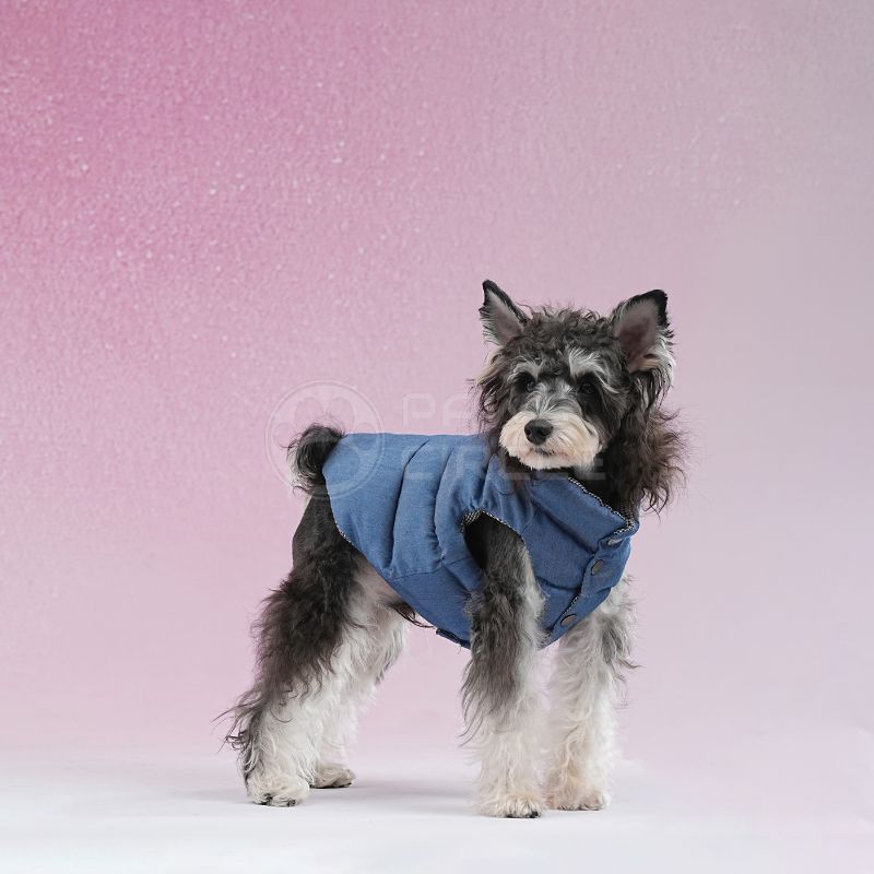 reversible gingham puffer vest for dogs