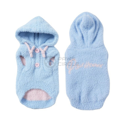 pastel blue fluffy hoodies for dogs