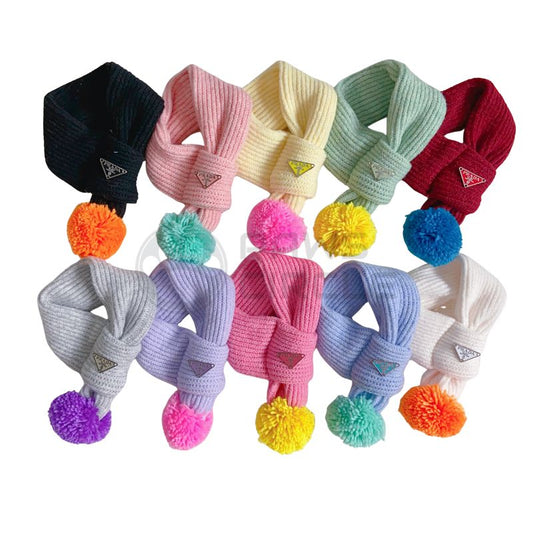 Prada Pom Pom Knit Scarf for dog