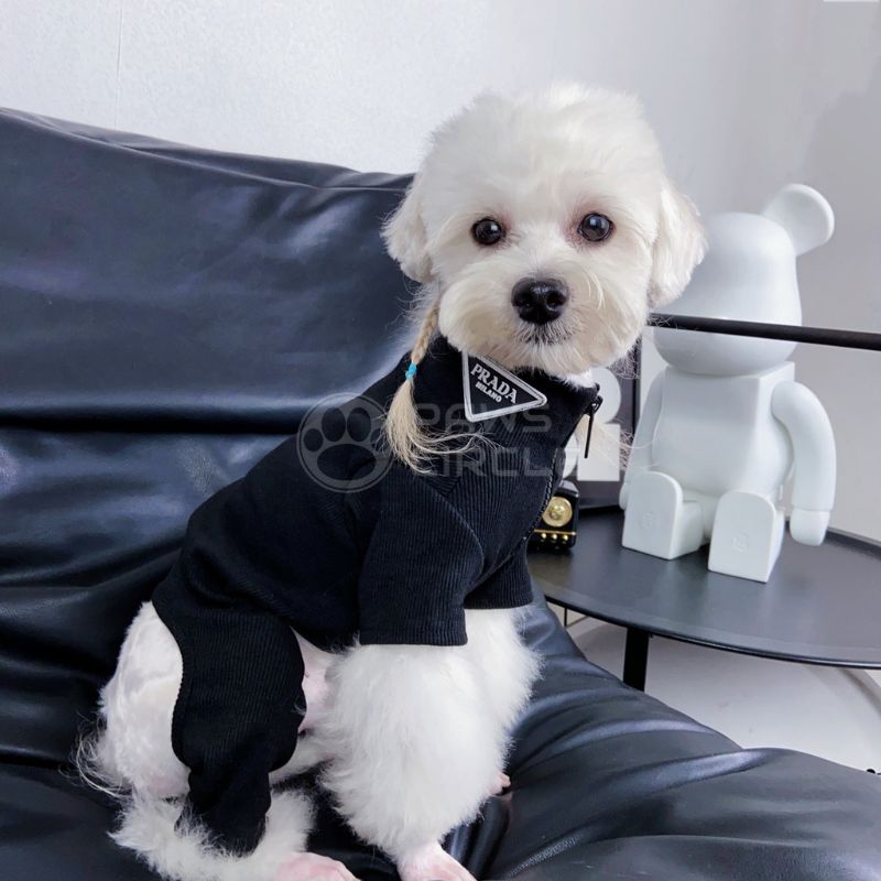 prada half zip four legged dog sweatsuit