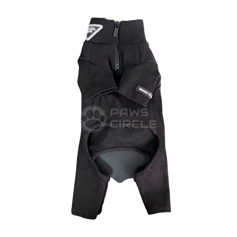 prada half zip four legged dog sweatsuit
