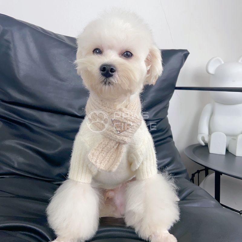 Prada knit scarf for dog