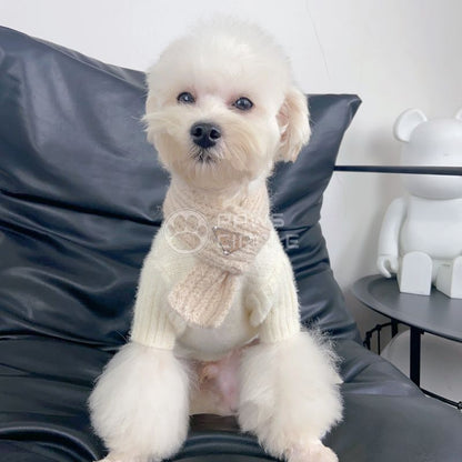 Prada knit scarf for dog