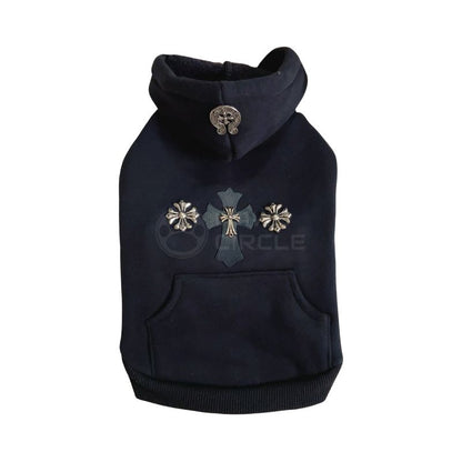 chrome hearts hoodies for dog in black