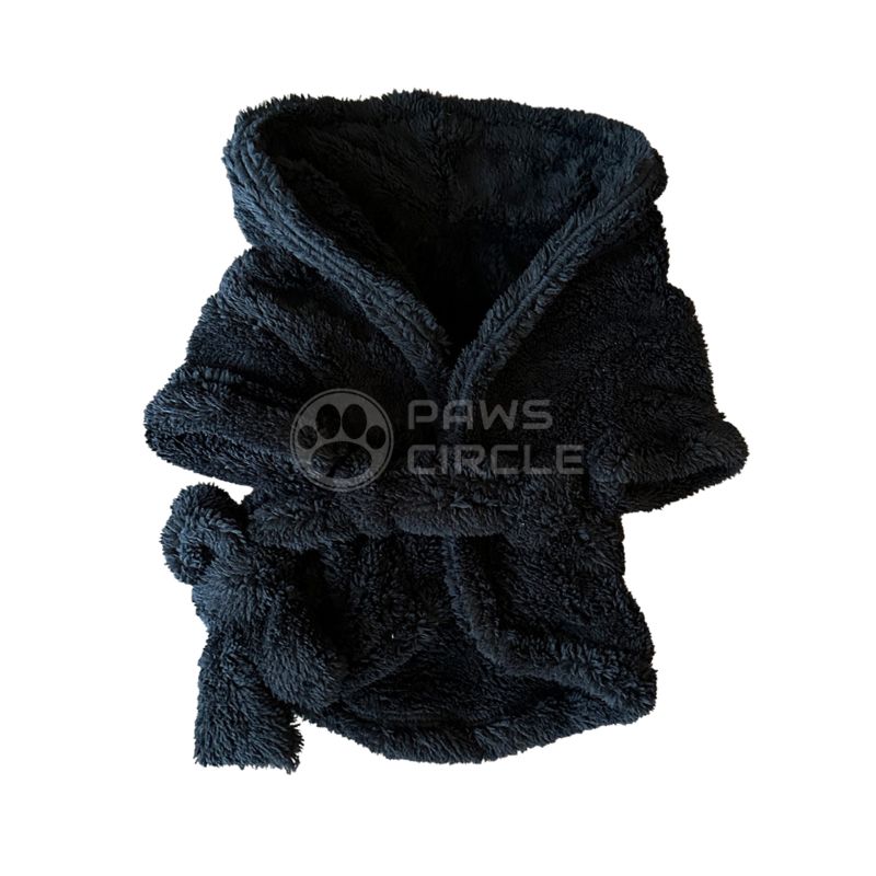 Pupreme Box Logo Monogram Hoodie | Paws Circle | Streetwear for Dog Black / M
