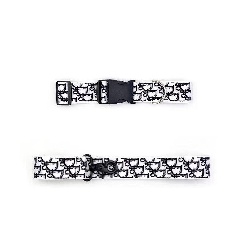 Designer dog collar and leash set