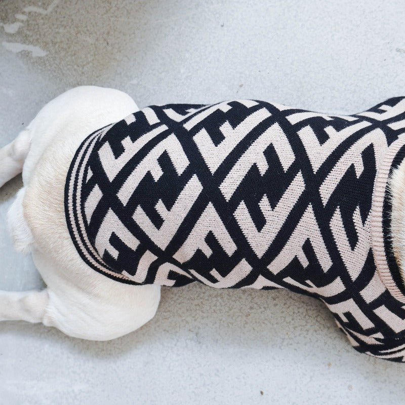 luxury dogwear in knit material
