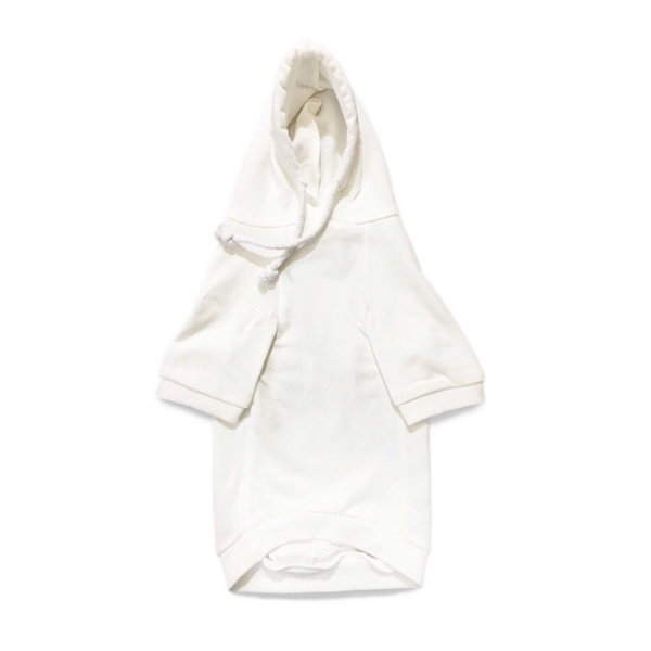 dog hoodie in white