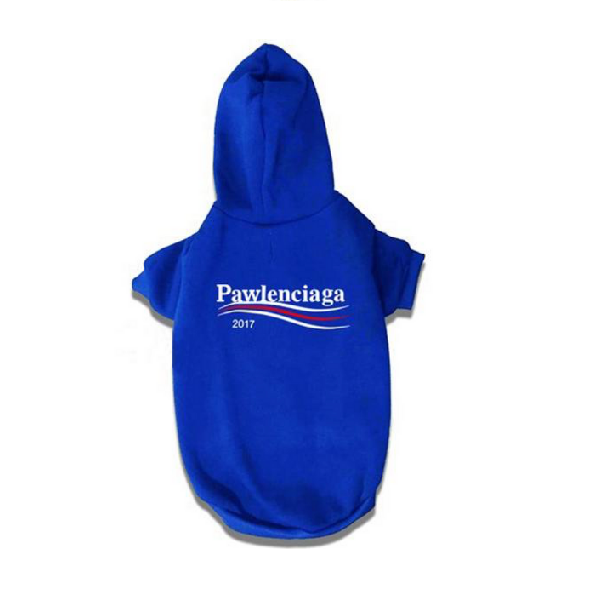 Pawlenciaga Dog hoodie in blue
