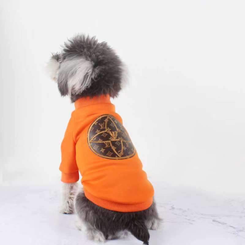 Luxury dog clothing in orange colour