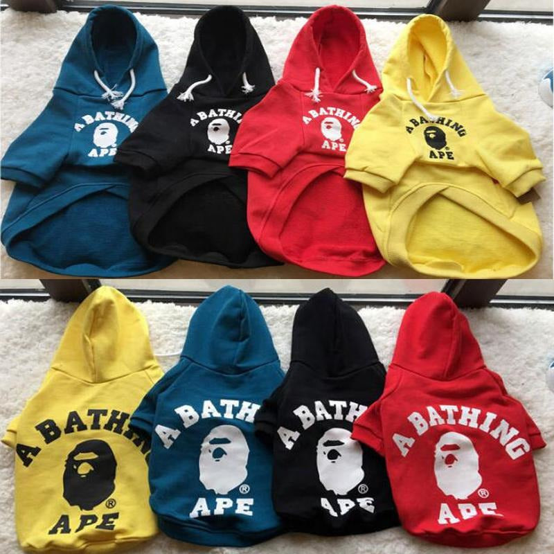 Bathing ape dog hoodie best sale