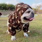 luxury dog jacket in fur material