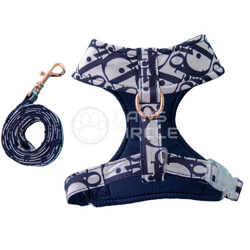 Chewy V Monogram Harness & Leash - Hype Pups - Premium Designer Dog  Clothing and Accessories