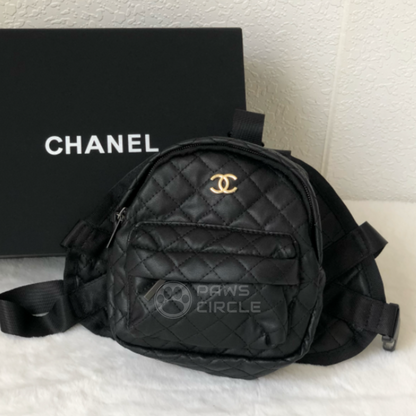 Chanel dog backpack