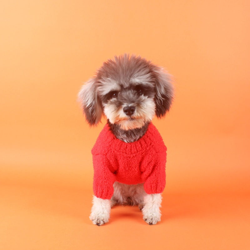 Chewnel Logo Knit Dog Sweater, Paws Circle