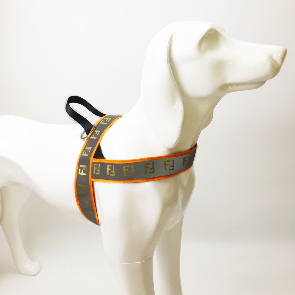 fendi reflective dog harness 