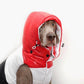 dog winter jacket in two tone colour