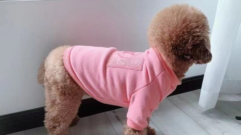 Louis Vuitton dog jumper in pink