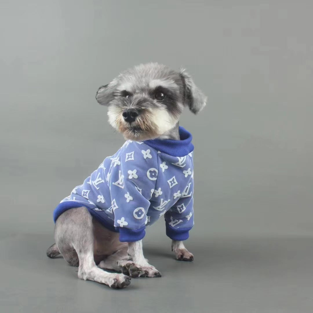 LV Monogram Dog sweater in blue