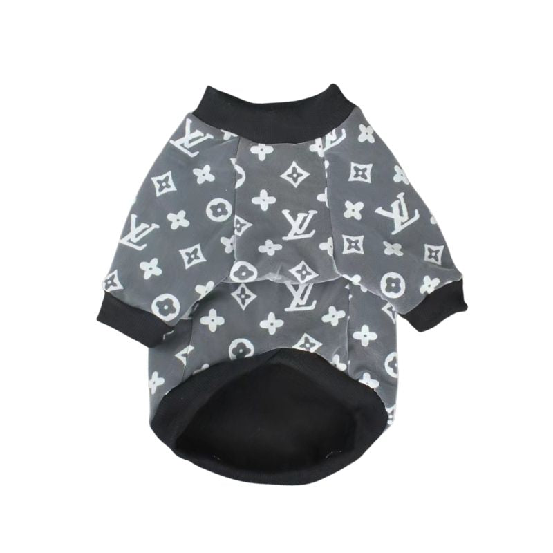 Pupreme Box Logo Monogram Hoodie | Paws Circle | Streetwear for Dog Red / Xs