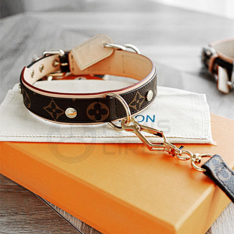Chewy Vuitton Leash & Collar Set