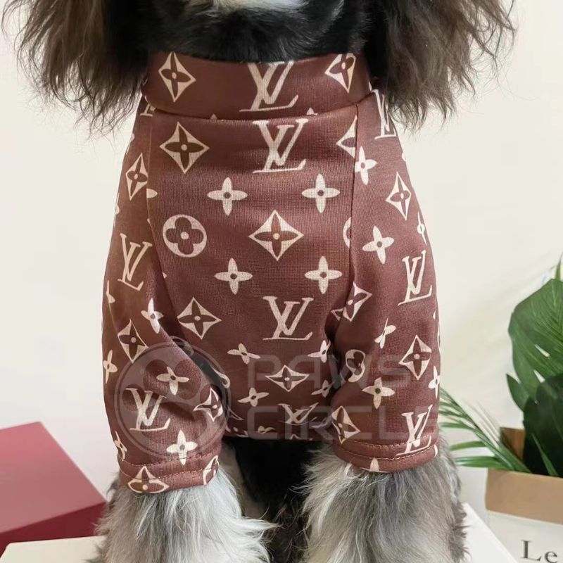 Louis Pup Retro Monogram Dog Sweater, Paws Circle