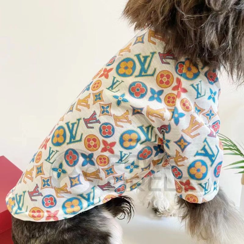 Puppy louis vuitton clothes, dog summer shirt